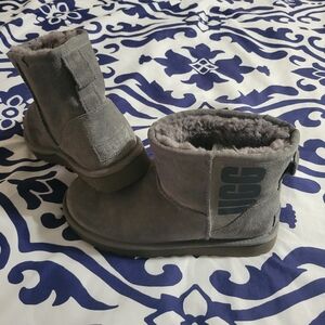 UGG Charcoal Shearling Ankle Boots